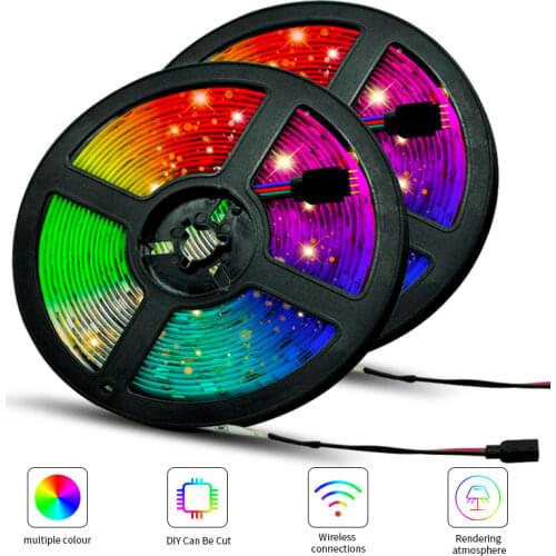 LED Light Strip DC12V stripled2835 Non Waterproof RGB Tape Diode Neon led Ribbon Flexible Light For Room Decoration