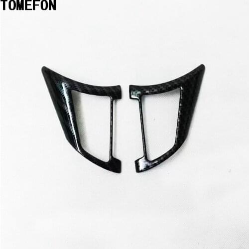 TOMEFON ABS Matte Carbon Fiber For Nissan Nismo 2018 Auto Accessories Styling Steering Wheel Switch Button Cap Sticker Trim