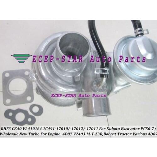 RHF3 CK40 1G491-17011 1G491-17012 1G491-17010 Turbo Turbocharger For Kubota Excavator PC56-7 bobcat Tractor 4D87 V2403-M-T-Z3B