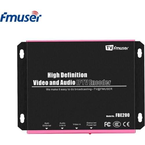 FMUSER FBE200 H.264/H.265 IPTV Video Encoder SRT RTMPS HLS M3U8 HD To IP Encoder For Live Streaming Facebook Youtube-LAN