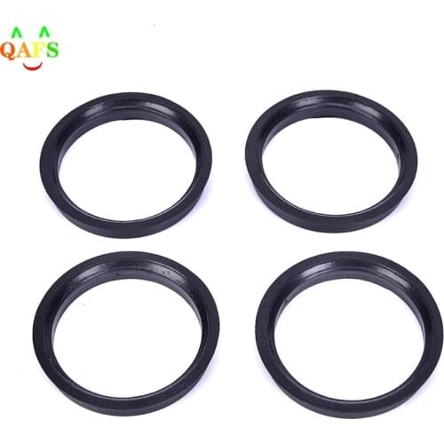 Hot sale Black Plastic 1 Set 4 Bore Center Collar 66.6-57.1mm For CARS Hub Centric Rings Car Wheel