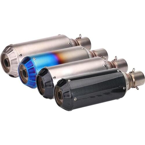 Inlet 51mm Motorcycle Exhaust Muffler End Pipe with DB Killer Escape Moto Universal for Z1000 Z900 Z800 ER6N KTM FZ1 FZ8 FZ6 etc