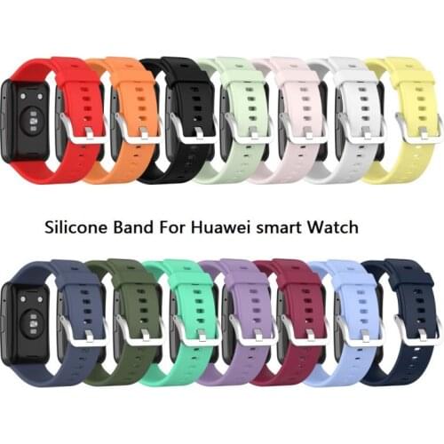 High Quality Silicone Band Waterproof Adjustable For Huawei Smart Watch Fit Silicone Strap With Stainless Steel Buckle TIA-B09