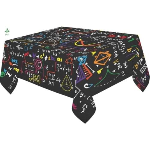 Fun Print Tablecloth Covered Math Math Circle Home Decor Restaurant Kitchen Party Décor