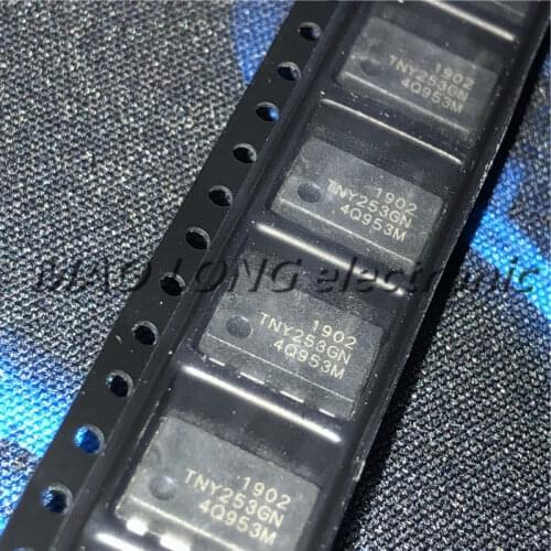 10PCS/LOT TNY253GN SOP-8 TNY253 SOP TNY253G SOP8 253GN SMD In Stock Liquid crystal power management chip IC integrated block