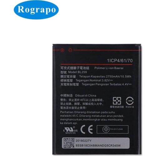100% 2750mAh BL259 Replacement Battery For Lenovo vibe k5 plus K32C30 K32C36 lemon K3 K5 K5 Plus A6020a40 BL 259 Mobile Phone