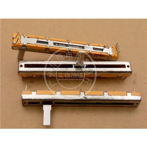 2pcs 75mm N D103 D10K Straight Slide Potentiometer / Mono Fader for behringer 1202 1622 Soundcraft FOLIO-4 variable resistors