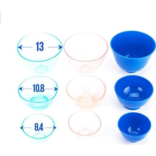 3pcs Dental Lab Dental Dentist Stirring Plaster Bowl Mixing Rubber Thicken Bowl On Plaster Model Work