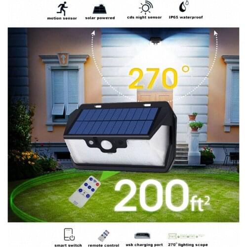 55 leds Solar light remote control radar 3 side lighting usb port led Garden Lamp Outdoor Yard Emergency desk lamp s