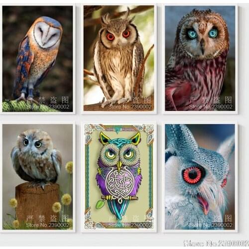 Owl Needlework 5D Diy Diamond Embroidery Full Resin Diamond With Animal Picture Home Decor Mosaic Diy Diamond Painting
