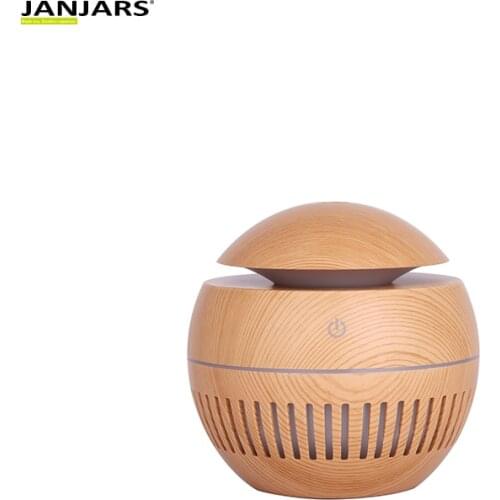 Auto Off USB Electric Aroma Essential Oil Diffuser Ultrasonic Air Humidifier Wood Grain LED Lights for Home