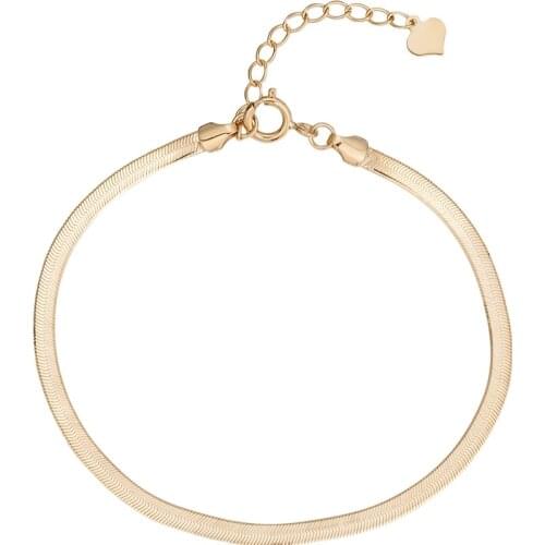 Sinya Fashion Design Au750 18k Solid Gold Snake Chain Bracelet Necklace Choker for Women Ladies Mom Best Gift Hot Sale