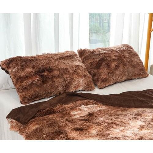 Fashion Design Tie Dye Winter Warm Pillowcases 50x70 cm Faux Fur Throw Pillow Case Fluffy Plush Sofa Pillow Cover Home Decor