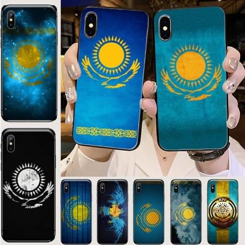 Kazakhstan flag Phone Case for iPhone 11 12 mini pro XS MAX 8 7 6 6S Plus X 5S SE 2020 XR