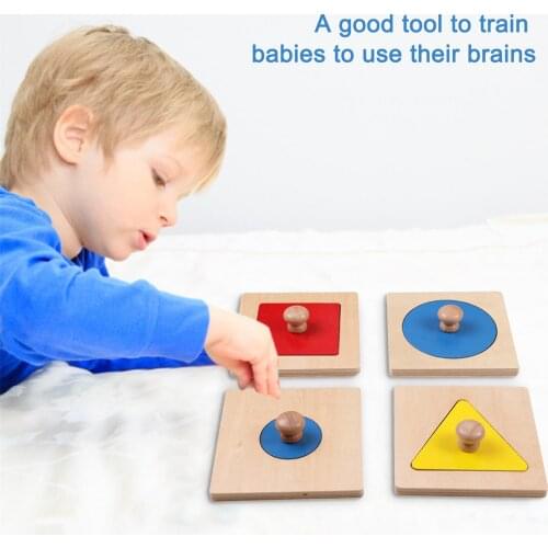 Kids Toys Montessori Educational Wooden Toys Geometric Shape Cognition Puzzle Toys Math Toys Early Educational Toys for Children