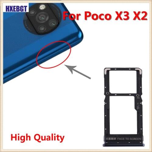 For Xiaomi Poco Pocophone X3 NFC Pro X2 High Quality Sim Card Tray Holder SIM Tray Slot Holder Adapter Socket Repair Parts