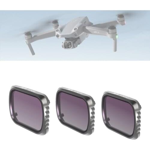 Glass GND8 + GND16 + GND32 Graduated ND Lens Filter Grey Gradient Protector Cover Kit for DJI Air 2S Drone Gimbal Air2S