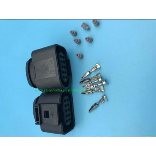 2 pcs 10 Pin 1.5mm car waterproof connector with terminal auto electrical plug socket 1J0973715 1J0 973 715