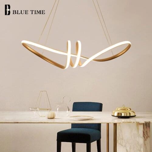 Bowknot Shape Creative LED Chandelier Lighting For Bedroom Living Room Dining Room Golden Finished LED Chandeliers AC 110V 220V