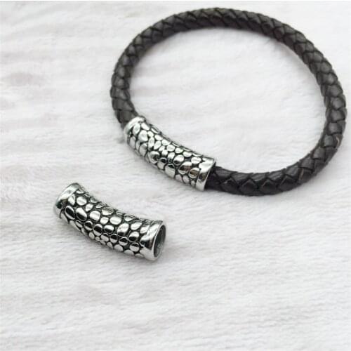6mm 316l Stainless Steel Magnet Buckle Connectors Charms Fit Leather Bracelet Magnetic Clasp Jewelry Findings