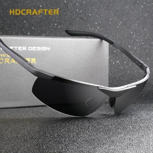 HDCRAFTER Brand Designer Unisex Sunglasses Polarized Men Glasses Frame Retro Oculos De Sol Fashion Women Eyewear With Case UV400