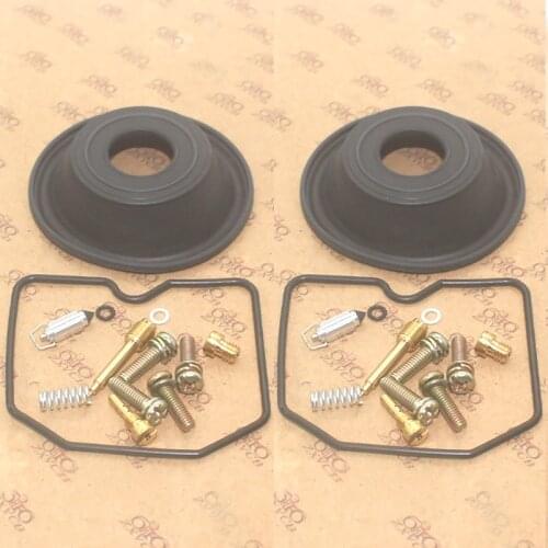 2 SET carburetor repair kit for ZZR250 EX250 EX250H ZZR EX GPX 250 H GPX250 Configure vacuum diaphragm Needle valve gasket