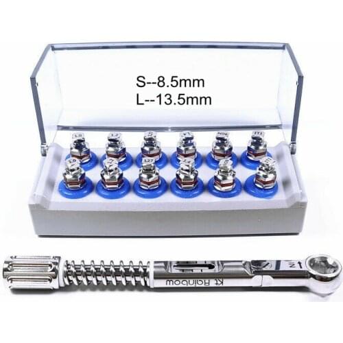 Set of 14 Dental Implant Torque Wrench Ratchet 10-45NCM Wrench & 12Type Drivers Autoclaved