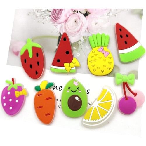 New arrival DIY soft PVC fruits accessories for children hair accessories new arrival clothes brooch