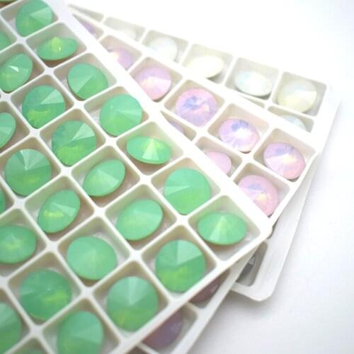 New Style Opal Round Pointed Bottom Loose Rhinestones Crystal Strass Clothing Dress Decoration