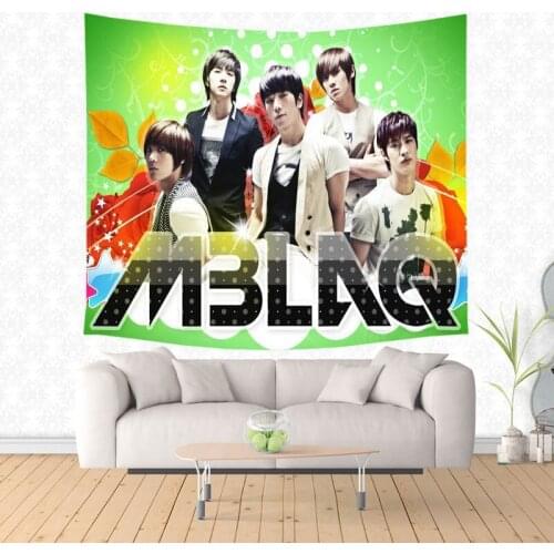 MBLAQ Printing Hanging Wall Tapestries Decorative Tapestry Customized Beach Towel Blanket Picnic Mat