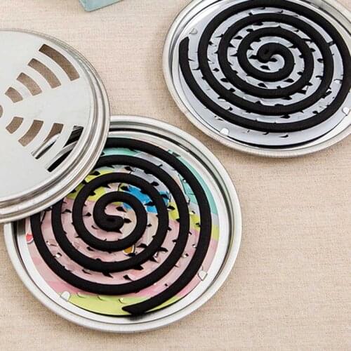 Portable Mosquito Coils Holder Large Hotel Metal Repellent Rack With Cover Saft Mosquito Coil Tray Summer Anti-mosquito Supplie