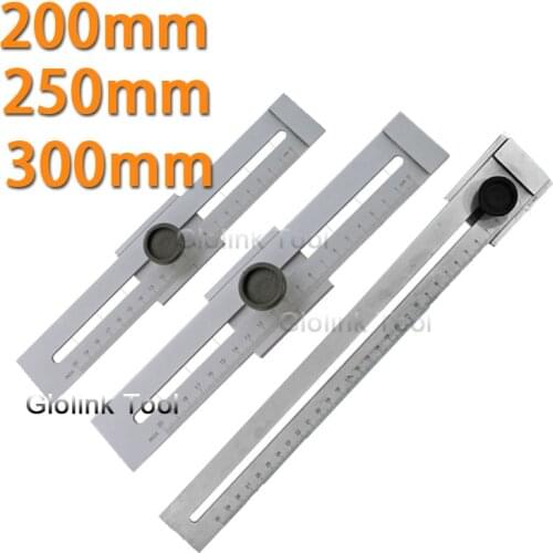 Industrial 200mm 250mm 300mm scriber Steel Marking Gauge 0-200MM carbon steel layout tools Steel Woodworking Measuring Tool