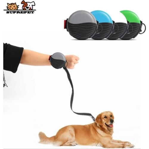 SUPREPET Hand Free Wrist Dog Leash Automatic Retractable Firm Nylon Dogs Leash for Small Medium Puppy Pet Accessories Dog Rope