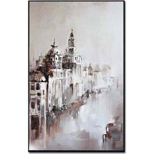 Streetscape Abstract Handmade Oil Painting Modern Wall Art Living Room No Frame Picture Home Decoration Painting 100% Handmade