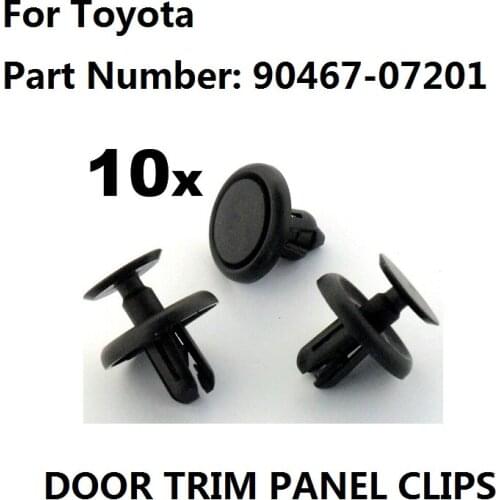 X10 Plastic For Toyota Wheel Arch Inner Lining, Splashguard & Engine Tray Trim Clips 90467-07201 New