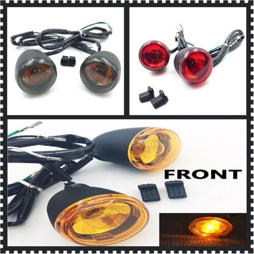 Aftermarket motorcycle parts Front Turn Signal Light Indicator For 1992-2016 Harley-Davidson Sportster XL 883 1200 Red
