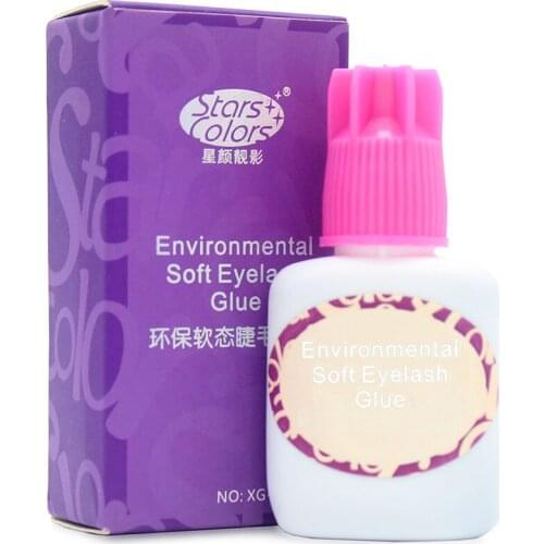 Stars Colors 15ml No Stimulation Eyelash Extension Glue Waterproof False Lashes Adhesive Black Strong Sticky No Odor Slow Drying