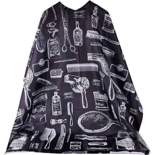 1pc Hair Cutting Cape Waterproof Hairdresser Gown Apron Cartoon Pattern Barber Scarf Apron Wrap Cloth Adult Kids Hair Style Tool