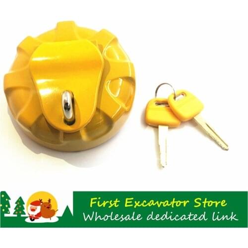 Excavator accessories For VOLVO EC55/60/140/200/210/240/290/360 Fuel tank cap High quality anti-theft diesel tank cap 10PCS