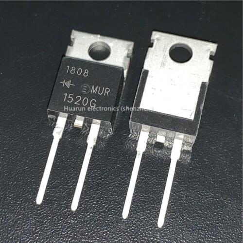 10pcs/lot MUR1520 U1520 TO-220-2 fast recovery diode 15A200V
