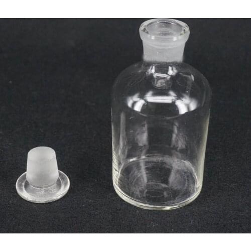 250ml Glass Reagent Bottle With Ground-in Glass Stopper Narrow Mouth Transparent Glass Bottle