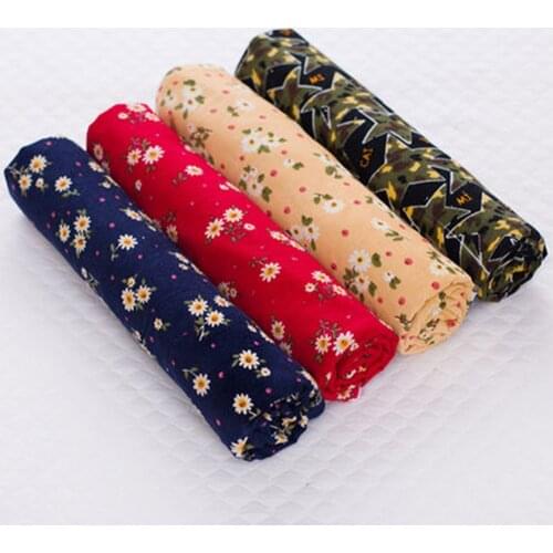 50x105cm Baby Corduroy Cotton Floral Printed Fabrics Velet Tissu Cloth Sewing for Childrens Clothes Dolls Handmade DIY Accessor