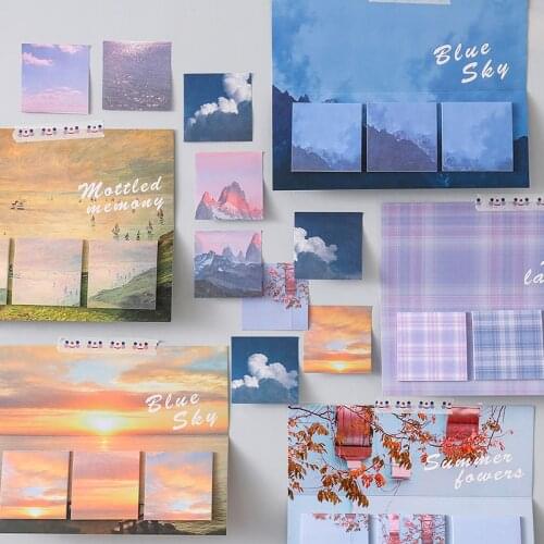 60 Sheets/pack Stars Moon Forest Theme Cute Memo Pad Stickers Decal Sticky Notes Scrapbooking Diy Kawaii Notepad Diary