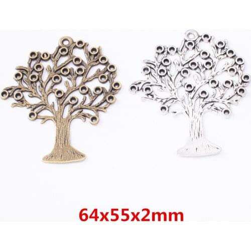 7 pieces of retro metal zinc alloy tree pendant for DIY handmade jewelry necklace making 7652