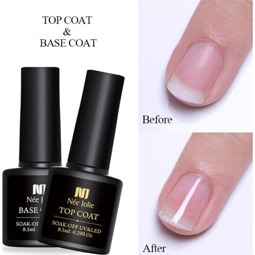 Top Base Coat Gel Polish UV Sealer Soak Off Reinforce 7ml Long Lasting Nail Art Manicure Gel Lak Varnish Primer Nail Gel Lacquer