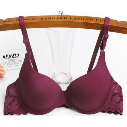 Ladies Padded Push Up Bras Smooth Women Bras Brassieres Solid Adjusted Underwear Intimates Bras