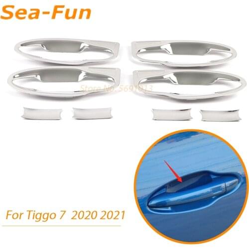For Chery Tiggo 7 2020 2021 Door Bowl Cover Trim Protective Frame Decoration Sticker Exterior Car Accessories Styling