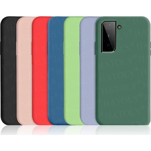 For Samsung Galaxy S21 5G Case Cover S21 Ultra Plus Liquid Silicone Soft TPU Shockproof Bumper Phone Case For Samsung S21 Ultra
