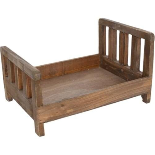 Newborn Wood Bed Photography prop Vintage Baby Photo stand Backdrop Ready to Ship