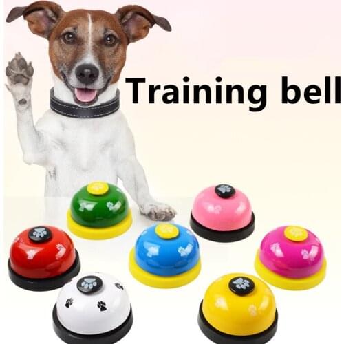 Los Fick Pet Toy Training Bell Dog Cat Training Pet Bell Training Dog Tools Cat Dog Toys With Non-Slip Base Feeding Reminder